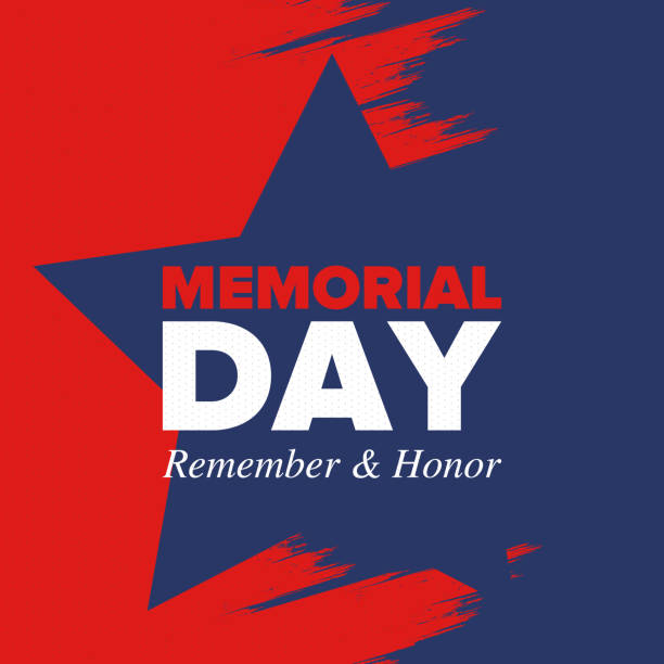 Memorial Day in United States. Remember and Honor. Federal holiday for remember and honor persons who have died while serving in the United States Armed Forces. Celebrated in May. Vector poster Memorial Day in United States. Remember and Honor. Federal holiday for remember and honor persons who have died while serving in the United States Armed Forces. Celebrated in May. Vector poster memorial day background stock illustrations