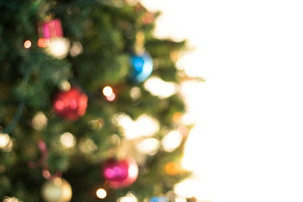 istock Defocused christmas background. Christimas tree, decoration and lights 1212394078