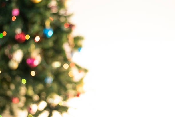 istock Defocused christmas background. Christimas tree, decoration and lights 1212394093