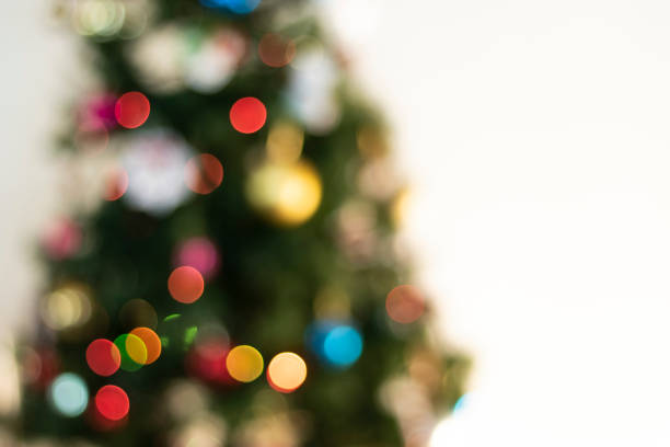 istock Defocused christmas background. Christimas tree, decoration and lights 1212394127