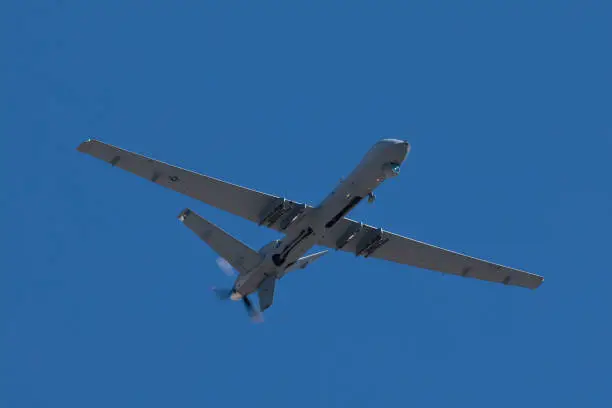 Close view of a  MQ-9 Reaper (military UAV)