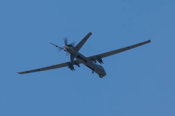 istock Close view of a  MQ-9 Reaper (military UAV) 1212394829