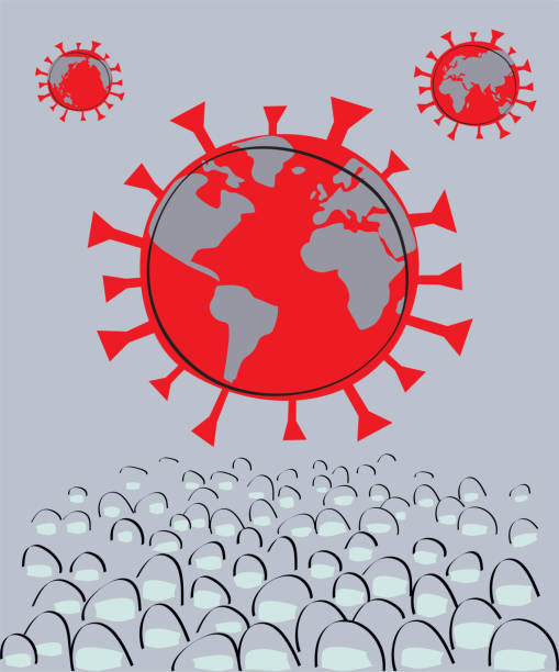 Coronavirus hazard managing global pandemy concept vector art illustration