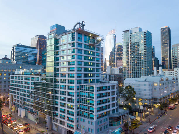 istock Los Angeles - Drone View - Sunset 1212396189