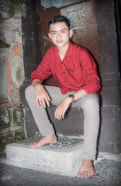istock Indonesian Teenage Boy is posing for a professional modeling session. 1212400601
