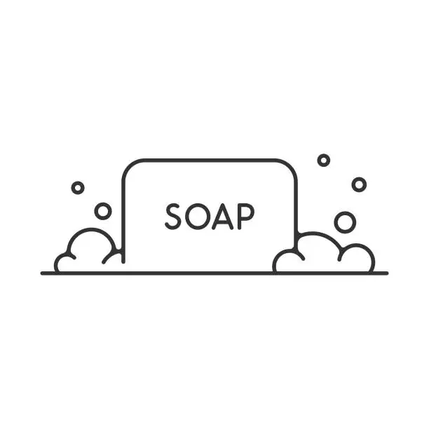 Vector illustration of Soap and Bubbles Icon Vector Design on White Background.