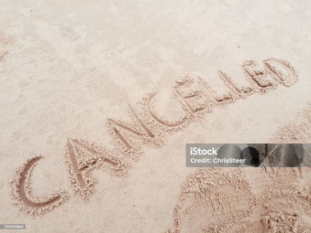 Cancelled holiday Cancellation Stock Photo