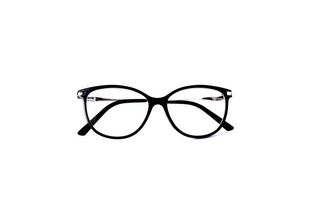 istock Eyeglasses in black frames on white background isolated background 1212401717