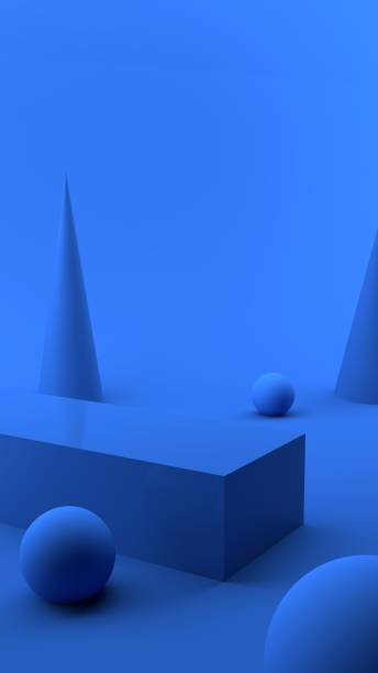 istock Geometric 3D shapes abstract illustration. 1212403764