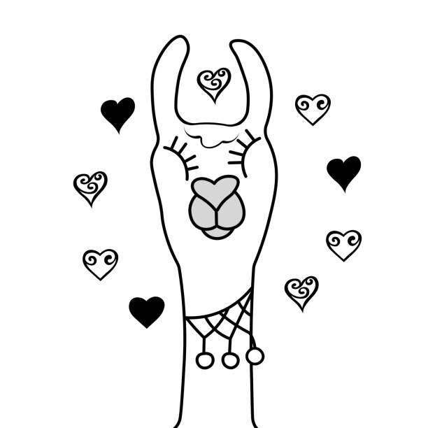 ilustrações de stock, clip art, desenhos animados e ícones de colouring page with cute lama. - zoo child llama animal