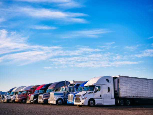 istock Long Haul Semi Trucks 1212404045