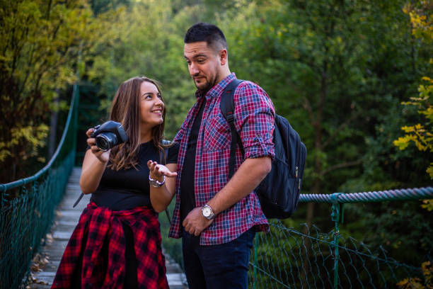 istock Young tourist couple 1212404112