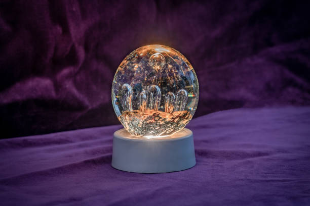 istock Close up of an Illuminated paperweight 1212407049