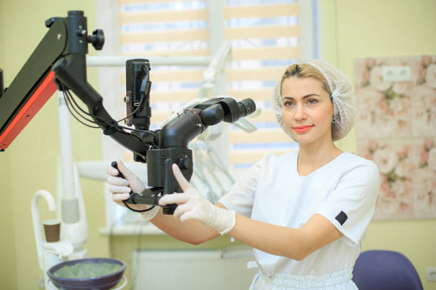 istock Dentist doctor in his office near tools 1212412526