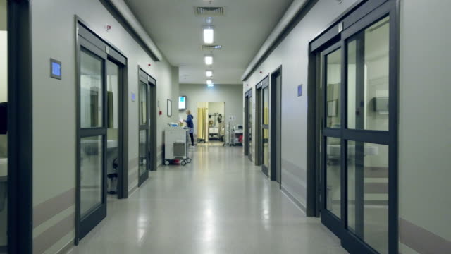 Quarantined hospital corridor for COVID-19