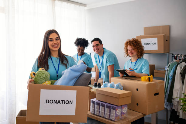 istock Happy volunteer looking at camera 1212416053