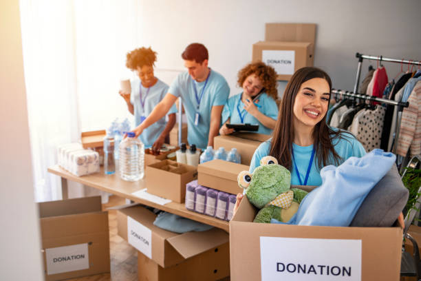 istock Happy volunteer looking at camera 1212416172