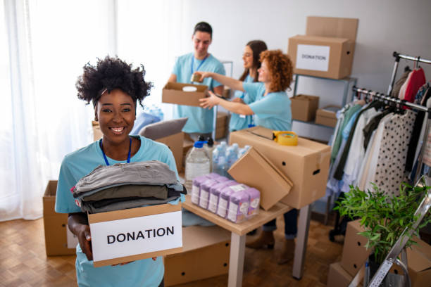 istock Small group of people working on humanitarian aid project 1212416947