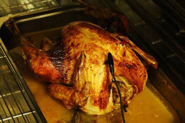 istock roasted turkey in an oven 1212419041