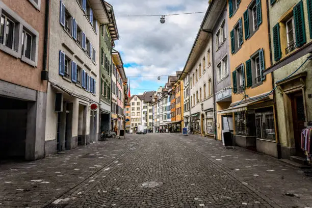 The Main Square And Marketplace Of Bremgarten, Switzerland