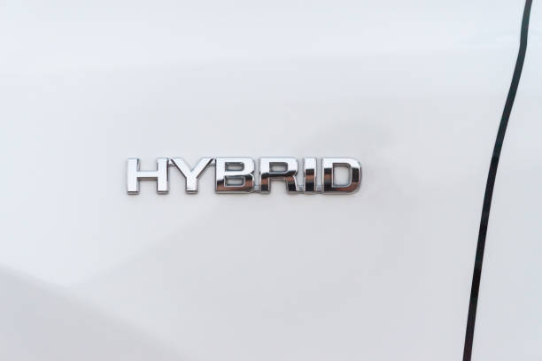 istock Car hybrid sign 1212424809