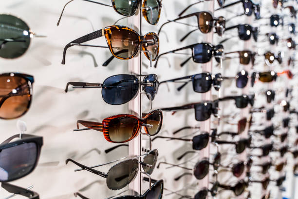 istock Sunglasses in the shop display shelves. 1212426654