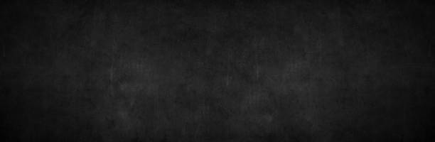 istock Blank wide screen Real chalkboard background texture in college concept for back to school panoramic wallpaper for black friday white chalk text draw graphic. Empty surreal room wall blackboard pale. 1212440417