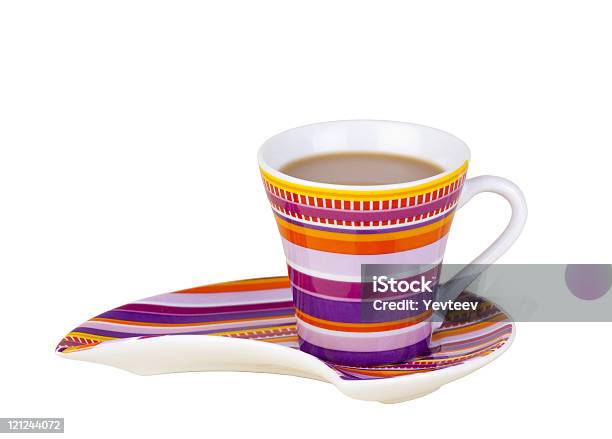 Farbe Tasse Kaffee Auf Weißem Hintergrund Stockfoto und mehr Bilder von Abstrakt - Abstrakt, Bunt - Farbton, Café