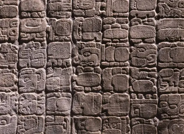 Tha Mayan Alphabet. Examples of this hieroglyphic writing system can be found in Copan (Honduras), Tikal (Guatemala) and Chichen Itza, Palenque, Uxmal, Yaxchilan, Bonampak (Mexico).