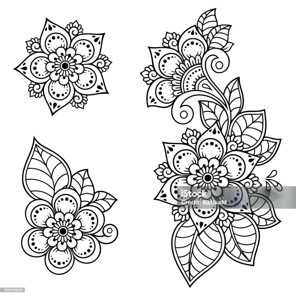 Ilustración de Conjunto De Patrón De Flores Mehndi Para El Dibujo Y El Tatuaje De Henna Decoración En Estilo Étnico Oriental Indio Adorno De Garabatos Esquema De Dibujo Manual De La Ilustración Ilustración de Conjunto De Patrón De Flores Mehndi Para El Dibujo Y El Tatuaje De Henna Decoración En Estilo Étnico Oriental Indio Adorno De Garabatos Esquema De Dibujo Manual De La Ilustración