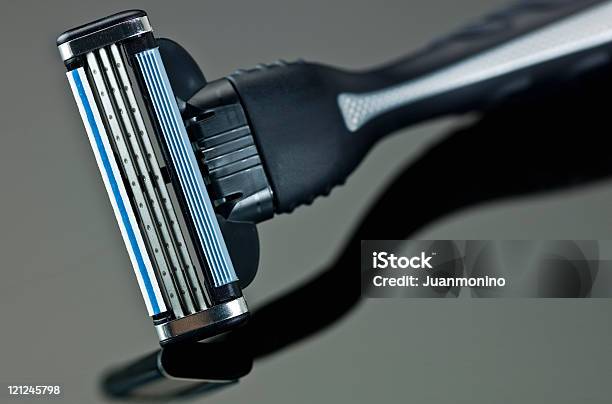 Brand New Male Razor Gray And Blue Color Stock Photo - Download Image Now - Razor, Razor Blade, Plastic