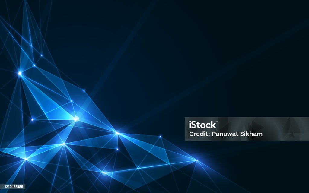Data Visual Polygons Connected Polygons Plexus Vector Background Digital Data Visualization ...