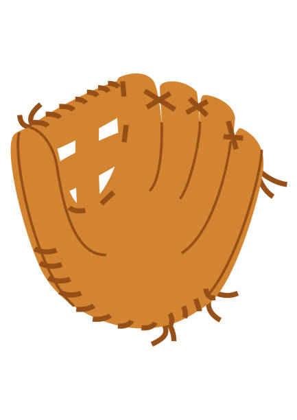 야구 내야수 장갑 벡터 설명 - baseball glove 이미지 stock illustrations