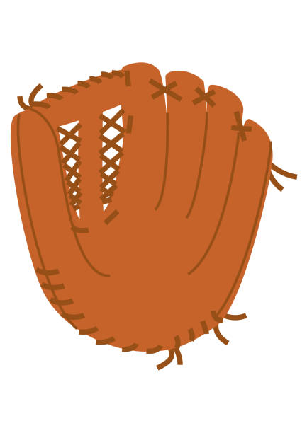 illustrations, cliparts, dessins animés et icônes de baseball outfielder gant vecteur illust - joueur de champ gauche