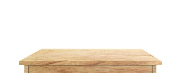 istock Empty wood table top isolated on white background. For display or montage your products. not 3d render 1212472276