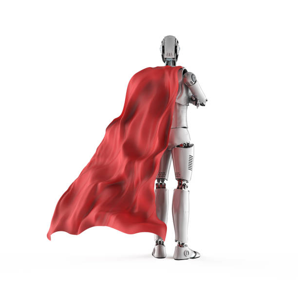 istock heroine cyborg with red cloak 1212474824