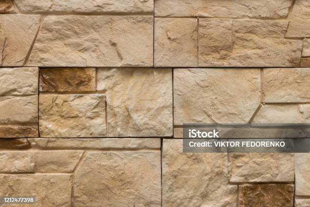 Brown Color Cladding Texture Brown Decorative Cladding Brick Texture Background Stock Photo ...