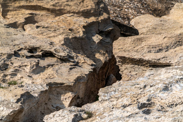 Big crack in the rock