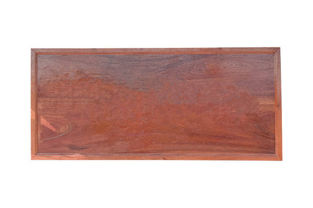 istock Modern wooden board isolated on white background. Object with clipping path. 1212478248