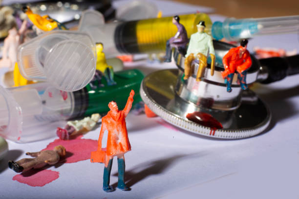 istock Toy Caronavirus patients waiting for a vaccine 1212483583