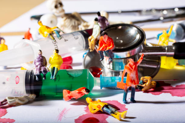 istock Toy Caronavirus patients waiting for a vaccine 1212483670
