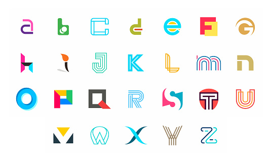 Collection Of Letter A To Z Logo Stock Illustration - Download Image ...
