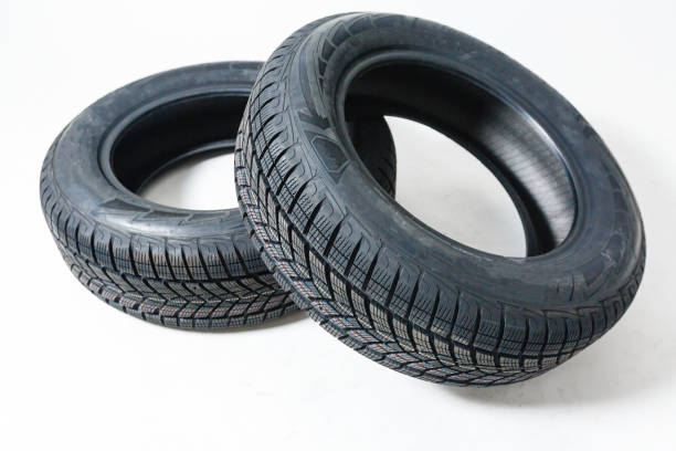 istock Car tire isolated on white background. 1212489289