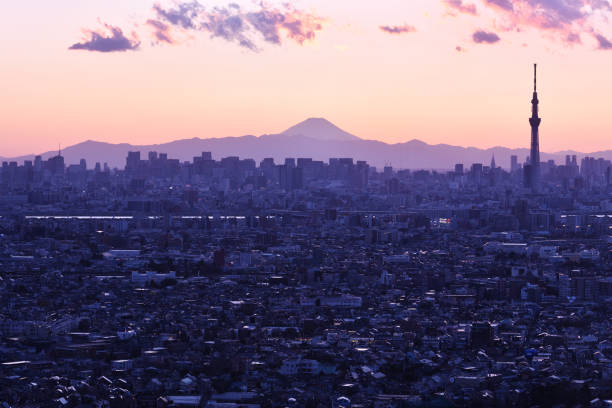 istock Tokyo evening seen from Ichikawa 1212494359