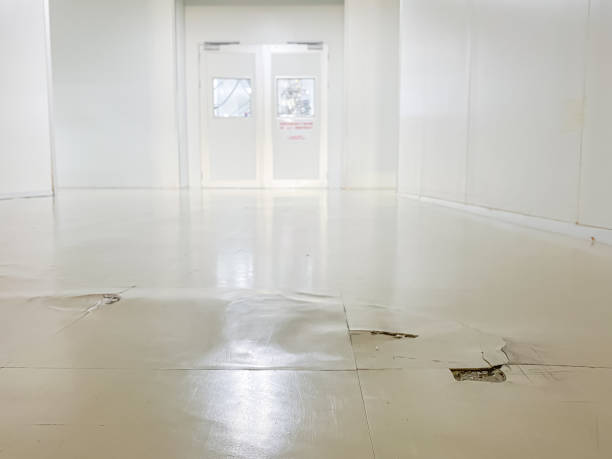 istock cracked floor in factory,dilapidated building,broken corridor 1212497228