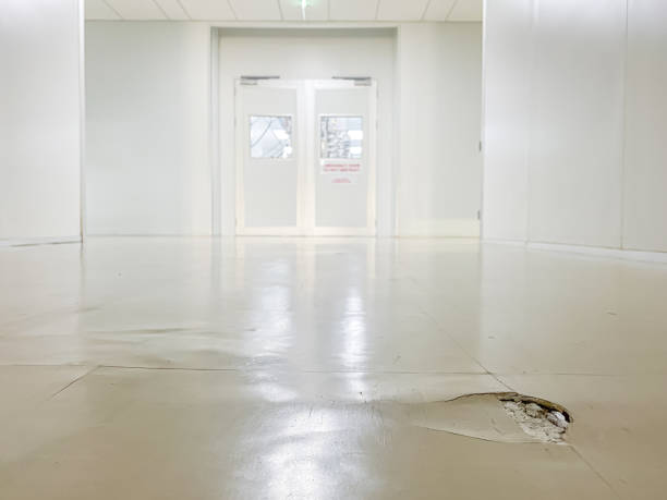 istock cracked floor in factory,dilapidated building,broken corridor 1212497231