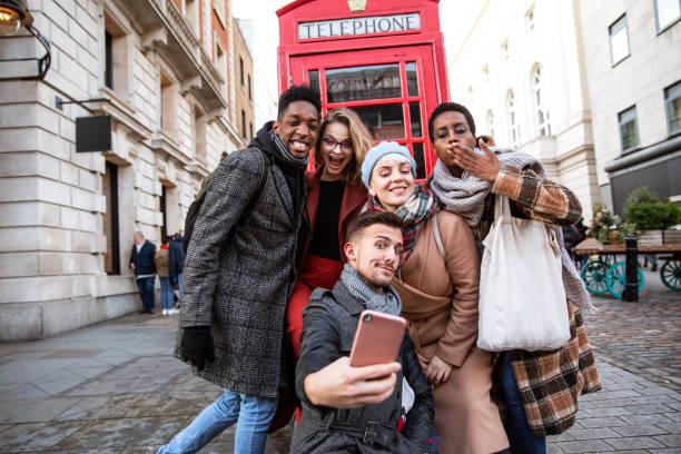 istock Happy friends enjoying London 1212498654