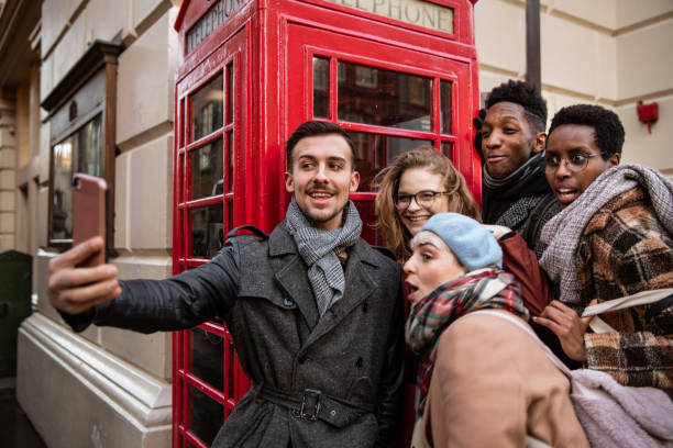 istock Happy friends enjoying London 1212498685