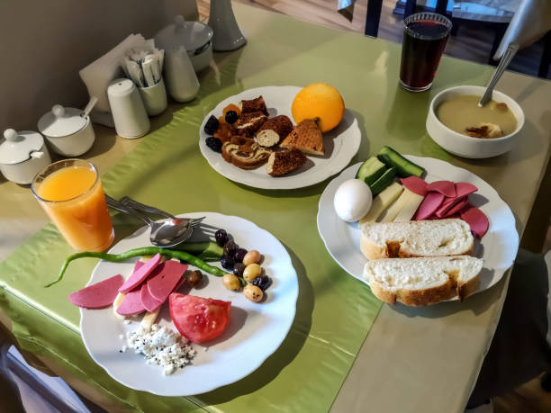 istock Tourist Breakfast at a budget Turkish hotel 1212498749