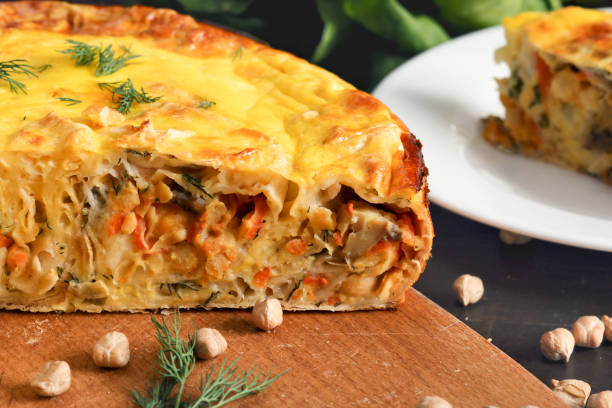 istock Healthy Vegan Spinach, Lentil & Chickpea Pie 1212498789